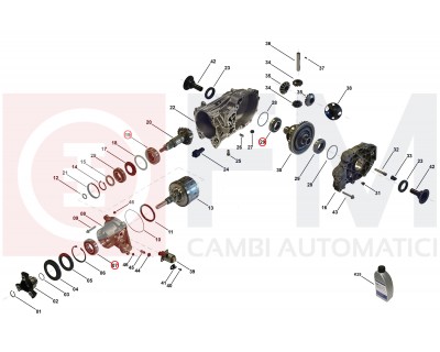 BEARING KIT FOR REAR DIFFERENTIAL MERCEDES SUITABLE TO OEM CODE A1763503100 - A2463502402