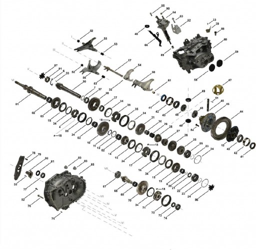 KIT 2° MARCIA INGRANAGGIO, MAINCOTTO E SINCRO PER CAMBIO MINI GS655BG OEM 230086141259