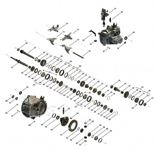 BEARING KIT FOR MANUAL TRANSMISSION MINI GS6-58BG - GS658BG