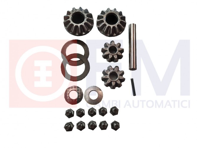 KIT RIPARAZIONE DIFFERENZIALE ANTERIORE JEEP DANA 30 JK 27 CAVE CON SATELLITI, PLANETARI, RASAMENTI E BULLONI