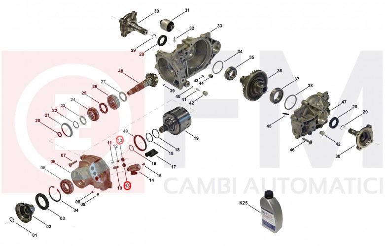 TAPPO DIFFERENZIALE ANTERIORE FIAT - MERCEDES BENZ