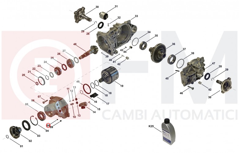 TAPPO DIFFERENZIALE ANTERIORE MERCEDES BENZ - FIAT