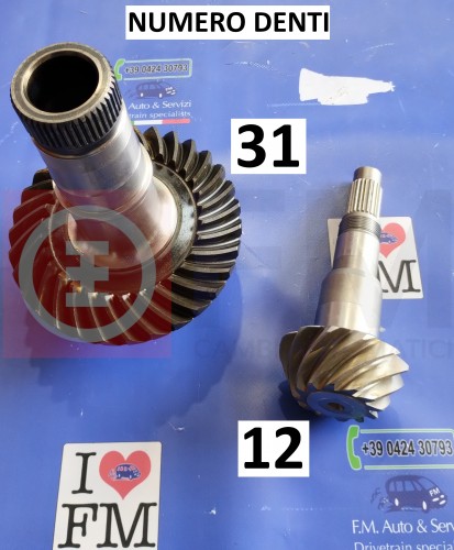 BEVEL GEAR SUITABLE FOR TRANSFER CASE LR066503 - LR035403 - LR040657 - LR009428 - LR010349