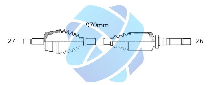 SEMIASSE ANTERIORE DESTRO COMPATIBILE CON CODICE OEM  18-012880 - 1840104 - 1840120