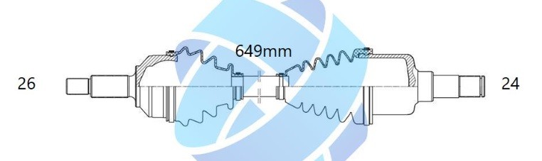 FRONT LEFT AXLE SHAFT COMPATIBLE WITH OEM CODE 18-091740 - 4342002F10