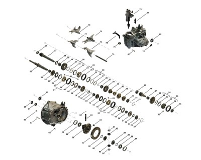 KIT CUSCINETTI CAMBIO MANUALE MINI GS6-58BG - GS658BG