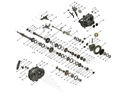 KIT DIFFERENZIALE CAMBIO GS655BG COMPATIBILE CON CODICE OEM 23008614259